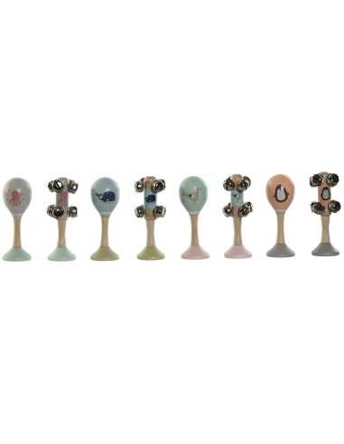 Giocattolo Musicale Home ESPRIT Legno 11,5 x 2 x 15,5 cm Maracas (4 Unità)