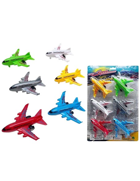 Playset Aereo Multicolore 6 Pezzi