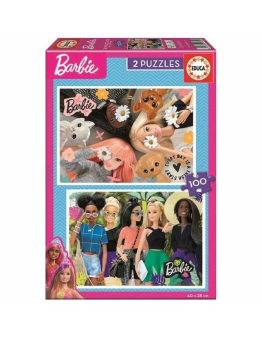 Set di 2 Puzzle Barbie 100 Pezzi