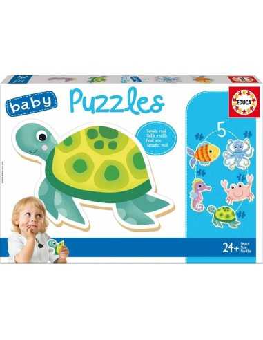 5-Puzzle Set Educa Children's Aquatic animals