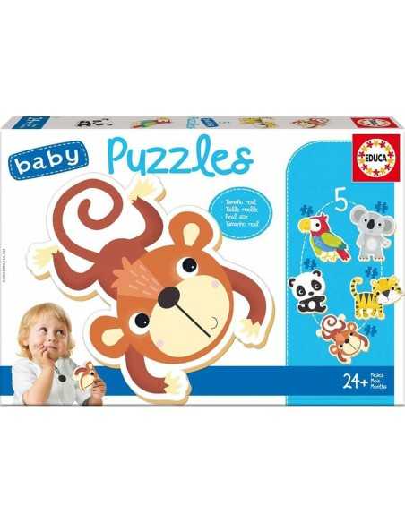 Set de 5 Puzzles Educa Enfant animaux