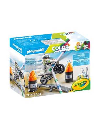 Ensemble de jouets Playmobil Color Moto 18 Pièces