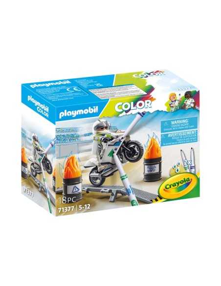 Ensemble de jouets Playmobil Color Moto 18 Pièces