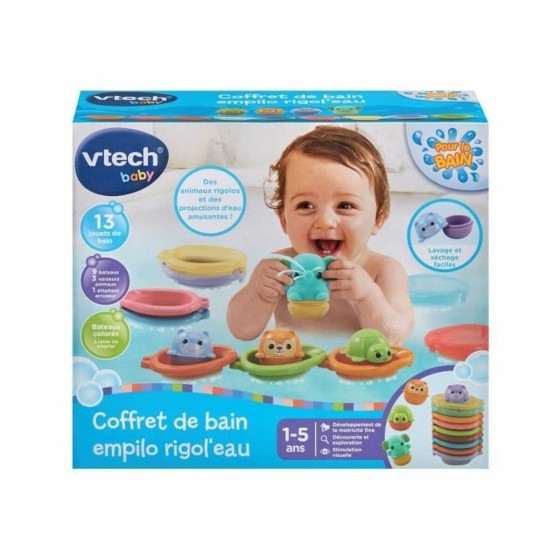 Pädagogisches Spielzeug Vtech Baby Coffret de Bain empilo rigo l´eu