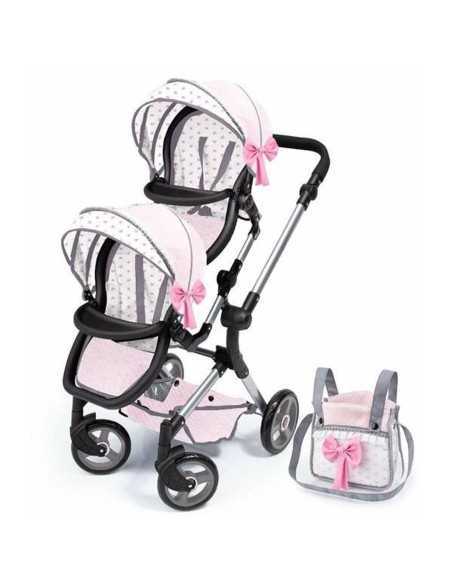 Doll Stroller Reig Twinned Pink