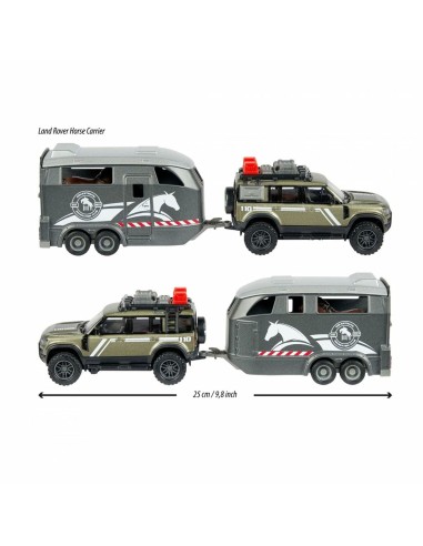 Playset Majorette Land Rover + Remorque cheval