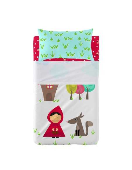 Set di Lenzuola HappyFriday Mr Fox Grandma Multicolore Culla Neonato 2 Pezzi