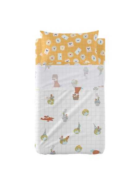 Bedding set HappyFriday Mr Fox World Trip Multicolour Baby Crib 2 Pieces