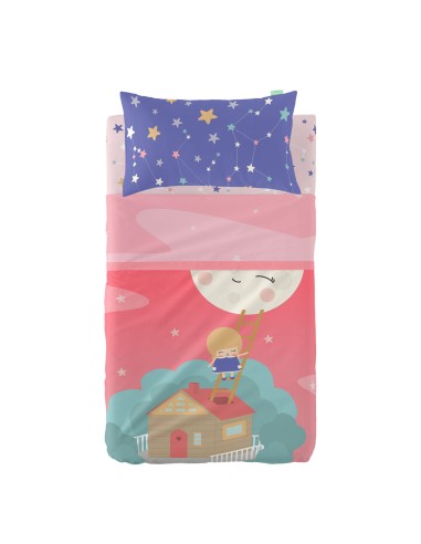 Jeu de draps HappyFriday Happynois Moon Dream Multicouleur Lit de bébé 2 Pièces