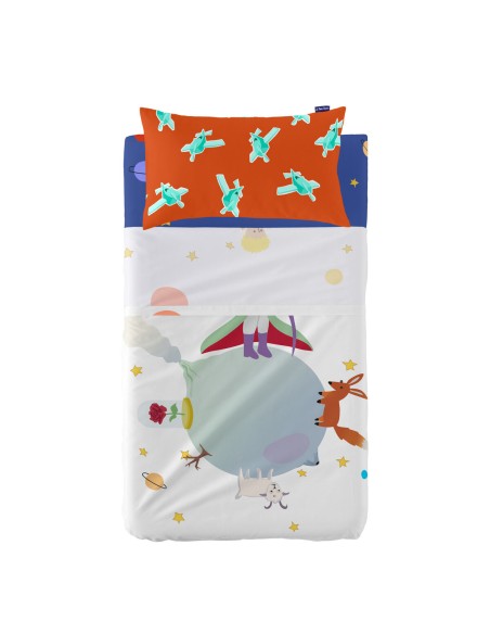 Set di Lenzuola HappyFriday LE PETIT PRINCE Multicolore Culla Neonato 2 Pezzi