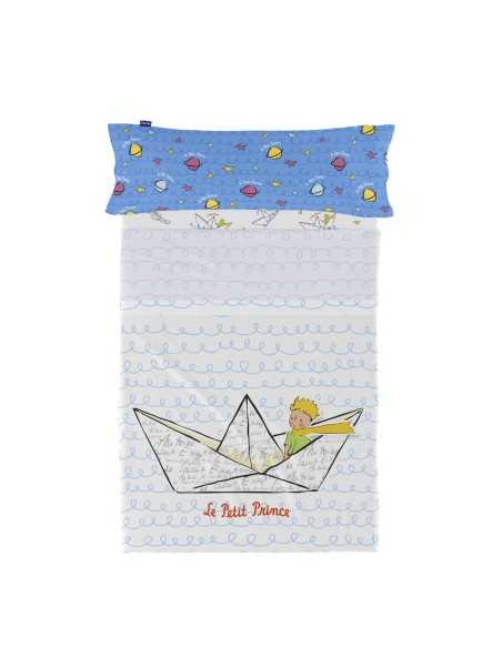 Set di Lenzuola HappyFriday Le Petit Prince Navire Multicolore Singolo 2 Pezzi