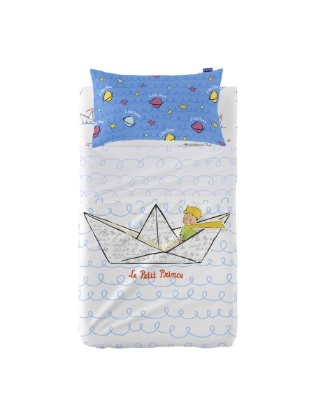 Bettwäsche-Set HappyFriday Le Petit Prince Navire Bunt Babybettchen 2 Stücke