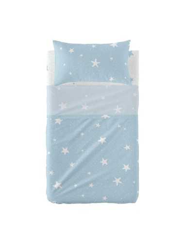 Bedding set HappyFriday Basic Kids Little star Blue Baby Crib 2 Pieces