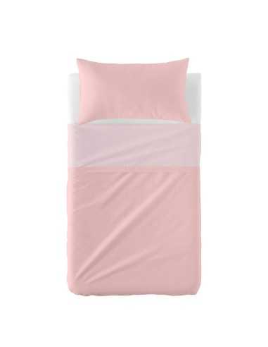 Jeu de draps HappyFriday BASIC KIDS Rose clair Lit de bébé 2 Pièces