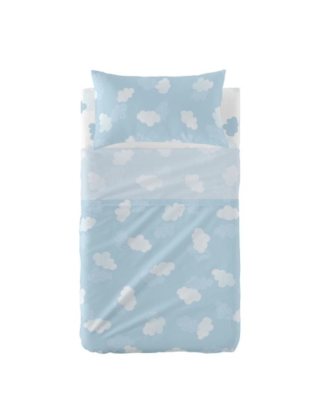 Bedding set HappyFriday Basic Kids Clouds Blue 2 Pieces