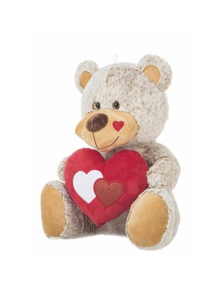 Fluffy toy Beige Bear Heart 38 cm