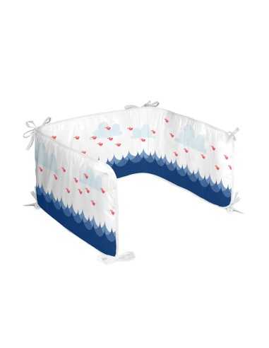 Cot protector HappyFriday Moshi moshi Whale Multicolour 210 x 40 cm