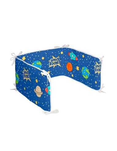 Cot protector HappyFriday Mr Fox Space rocket Multicolour 210 x 40 cm