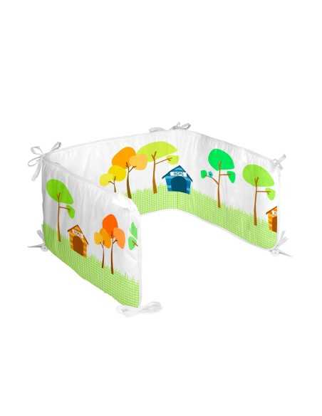 Cot protector HappyFriday Mr Fox Dogs Multicolour 210 x 40 cm