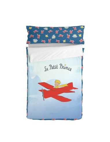 Housse de couette non rembourrée HappyFriday Le Petit Prince Son avion Multicouleur 105 x 200 cm