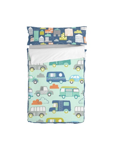 Quilt Cover without Filling HappyFriday Moshi moshi Holidays Multicolour 90 x 200 cm