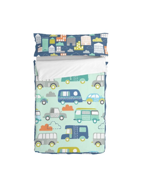 Quilt Cover without Filling HappyFriday Moshi moshi Holidays Multicolour 90 x 200 cm