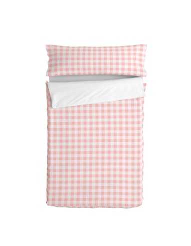 Quilt Cover without Filling HappyFriday Basic Kids Vichy Pink 105 x 200 cm