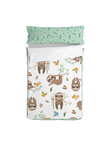 Couette rembourrée HappyFriday Moshi Moshi Happy Sloth Multicouleur 105 x 200 cm