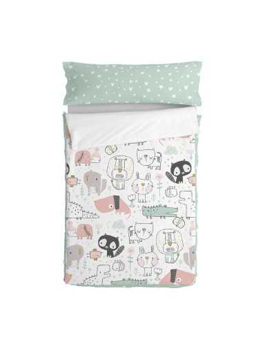 Couette rembourrée HappyFriday Moshi Moshi Best Buddies Multicouleur 105 x 200 cm