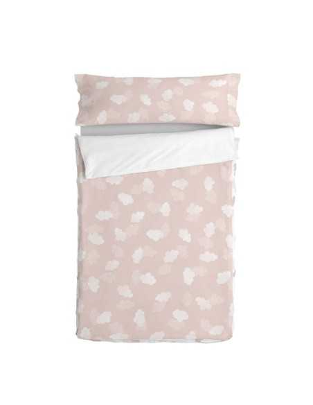 Quilted Zipper Bedding HappyFriday Basic Clouds Pink 105 x 200 cm