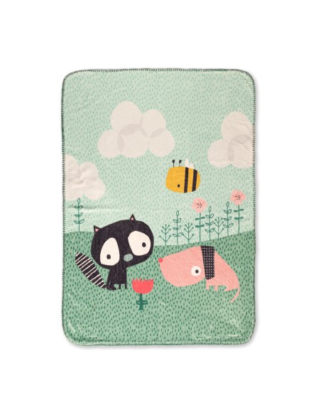 Decke HappyFriday Moshi Moshi Best Buddies Bunt Mikrofaser 110 x 140 cm