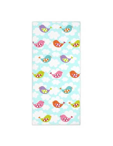 Bath towel HappyFriday Mr Fox Little Birds Multicolour 70 x 150 cm