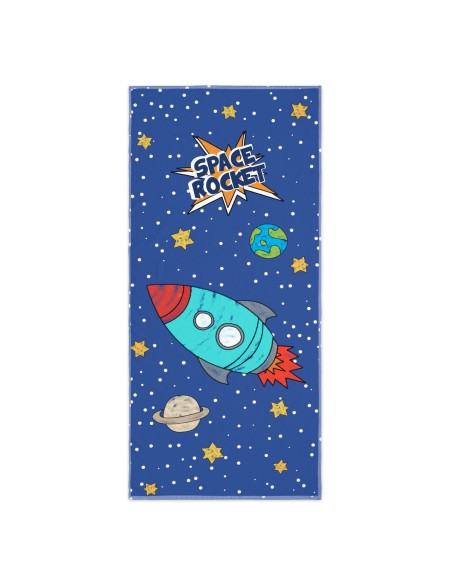 Bath towel HappyFriday Mr Fox Space Rocket Multicolour 70 x 150 cm