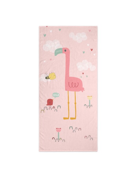 Bath towel HappyFriday Moshi Moshi Hola Multicolour 70 x 150 cm