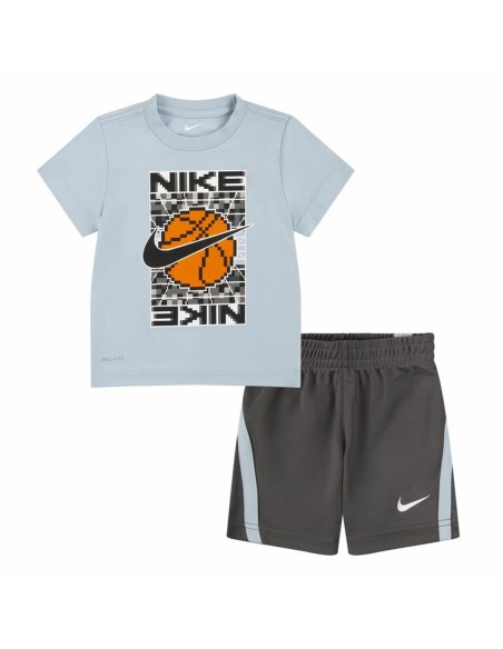 Ensemble de Sport pour Enfants Nike Df Icon Gris Multicouleur 2 Pièces