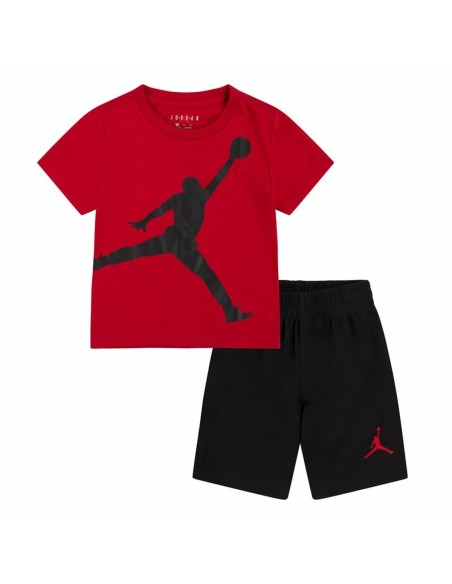 Ensemble de Sport pour Enfants Nike Noir Rouge Multicouleur 2 Pièces