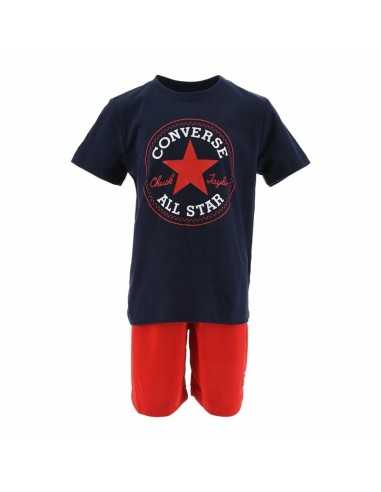 Ensemble de Sport pour Enfants Converse Bleu Rouge Multicouleur 2 Pièces