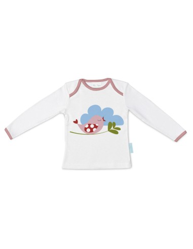 T-shirt à Manches Longues Enfant HappyFriday Mr Fox Little Birds Multicouleur 12-18 Mois