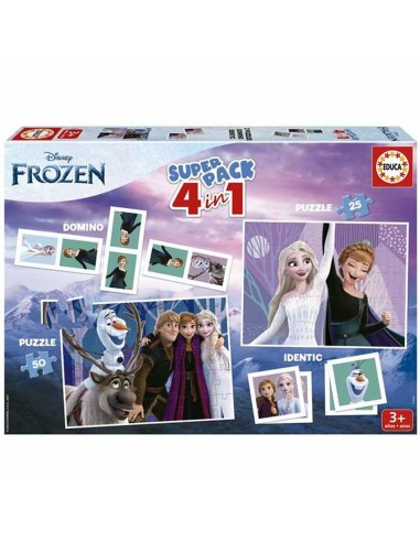 Set di Giochi di Abilità Frozen 4 in 1