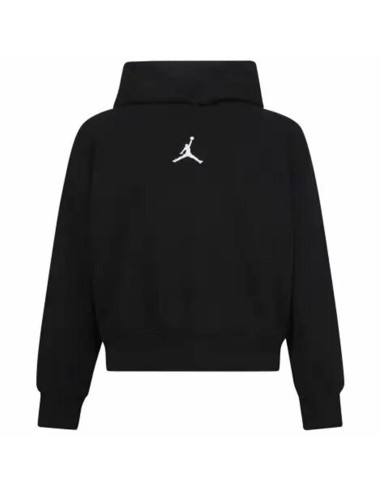 Sweat-shirt à capuche fille Jordan Icon Play Blanc Noir