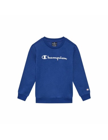 Felpa con Cappuccio Bambino Champion Crewneck Azzurro Bianco