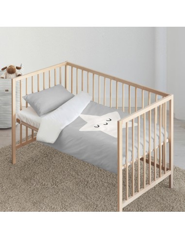 Set di copripiumino Kids&Cotton Nadir Grigio 100 x 120 cm