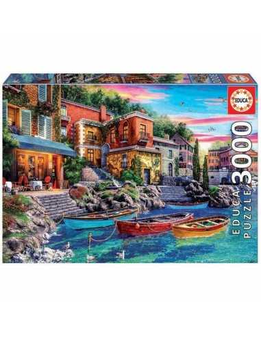 Puzzle Educa Sunset in Como Italy 19052 3000 Pezzi