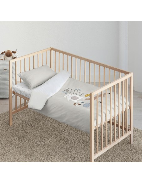 Parure de couette Kids&Cotton Kenai Big Beige 100 x 120 cm