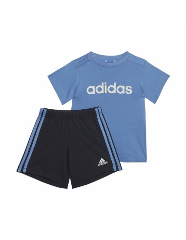 Completo Sportivo per Neonati Adidas 3 Stripes Azzurro