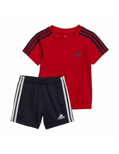 Completo Sportivo per Bambini Adidas 3 Stripes Rosso