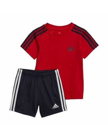 Ensemble de Sport pour Enfants Adidas 3 Stripes Rouge