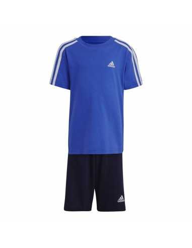 Completo Sportivo per Bambini Adidas 3 Stripes Azzurro