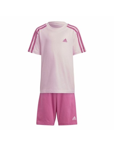 Ensemble de Sport pour Enfants Adidas 3 Stripes Rose