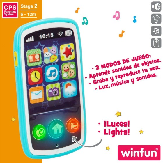 Téléphone-jouet Winfun 7,5 x 14 x 2 cm (6 Unités)